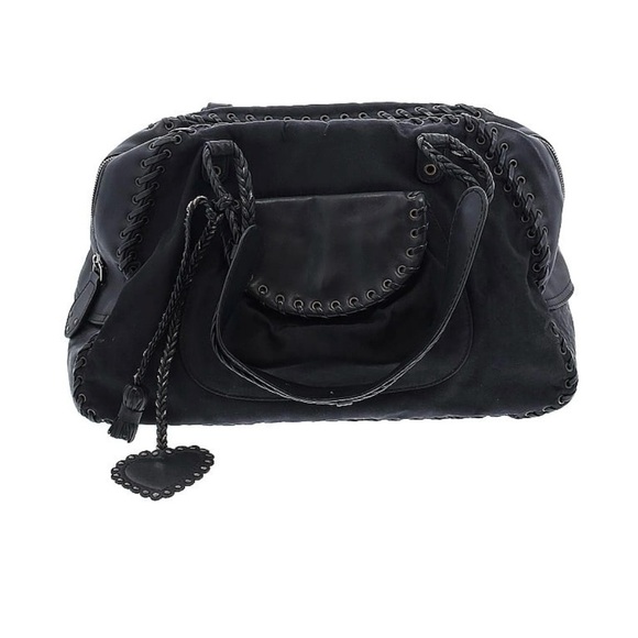 CHRISTIAN DIOR Monogram Ethnic Shoulder Bag Black - Picture 1 of 13